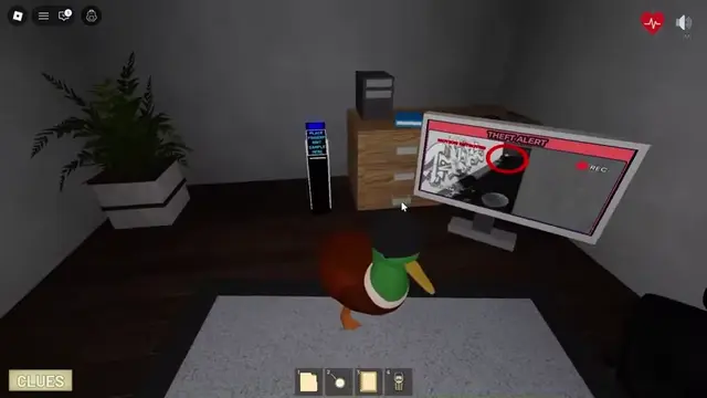 Entering a puzzle code on the Jewelry Store electric panel in Detective Duck